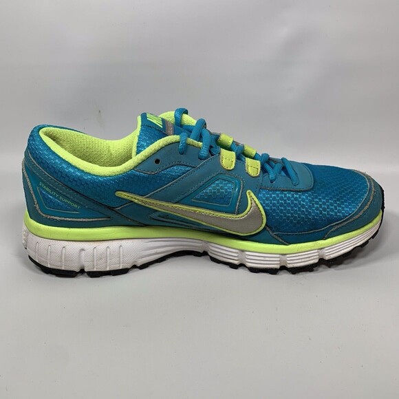 Nike Womens Size 10 Dual Fusion ST 407847-401 Blue Neon Running Shoes Lace Up - Picture 5 of 11